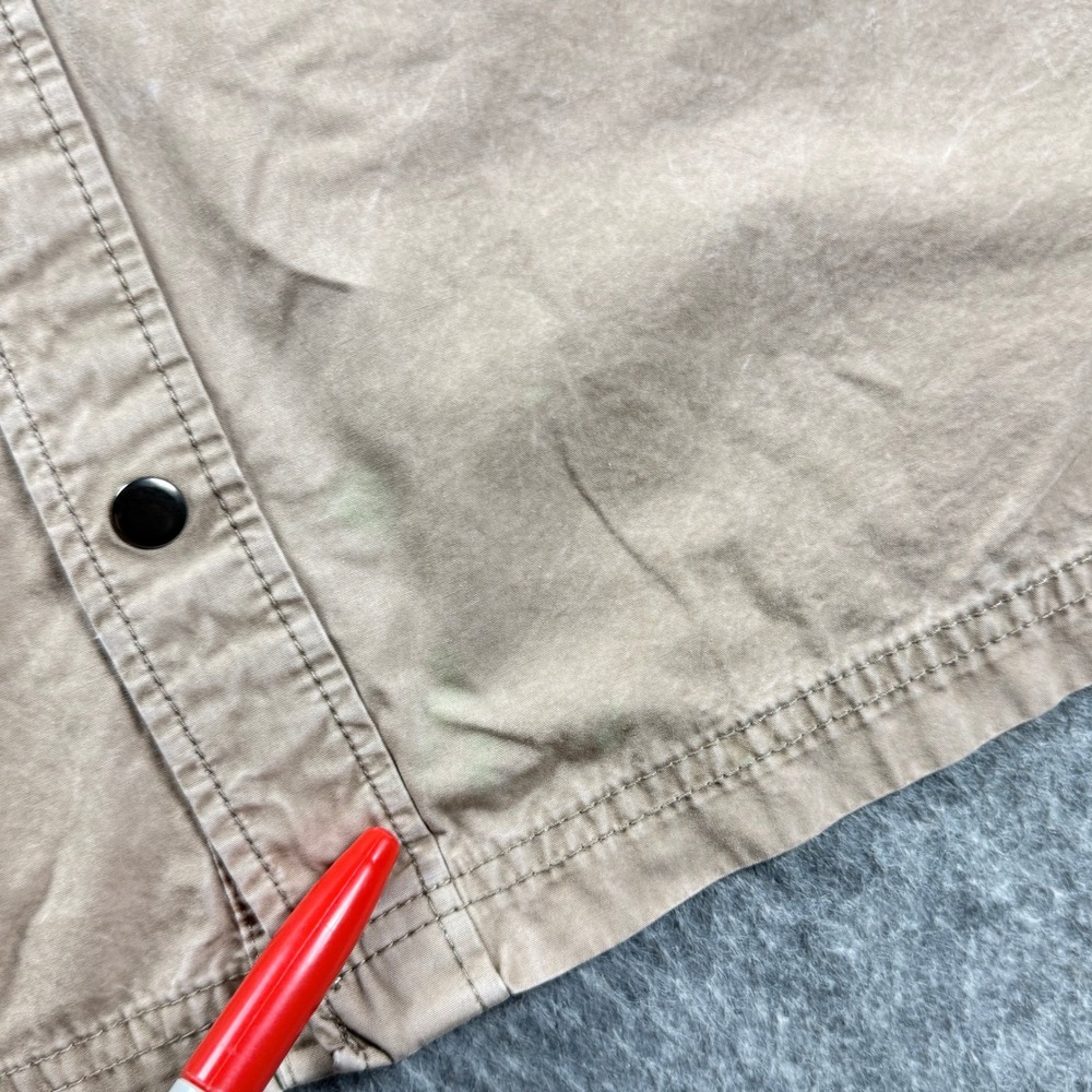 H&M Men's Utility Shirt Size 3XL Tan Khaki Military Button Down Workwear - Picture 2 of 13